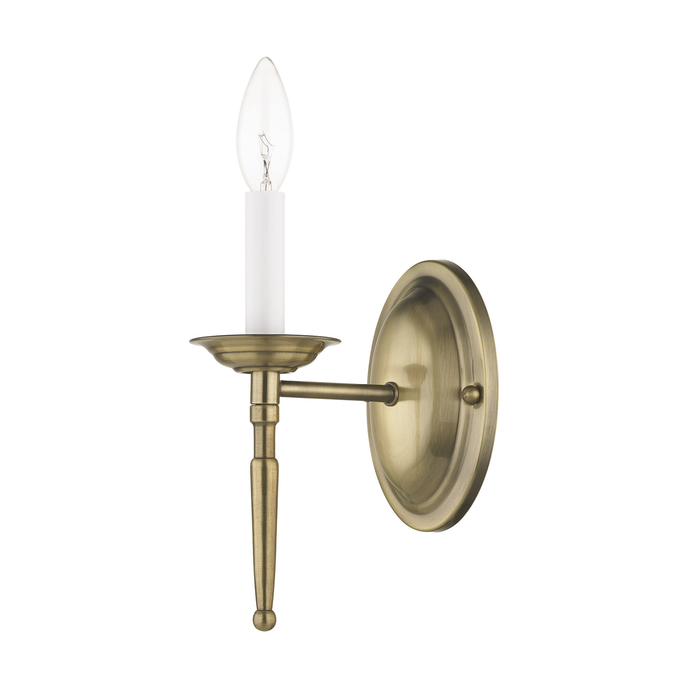 1 Light Antique Brass Wall Sconce Wall Sconce Livex