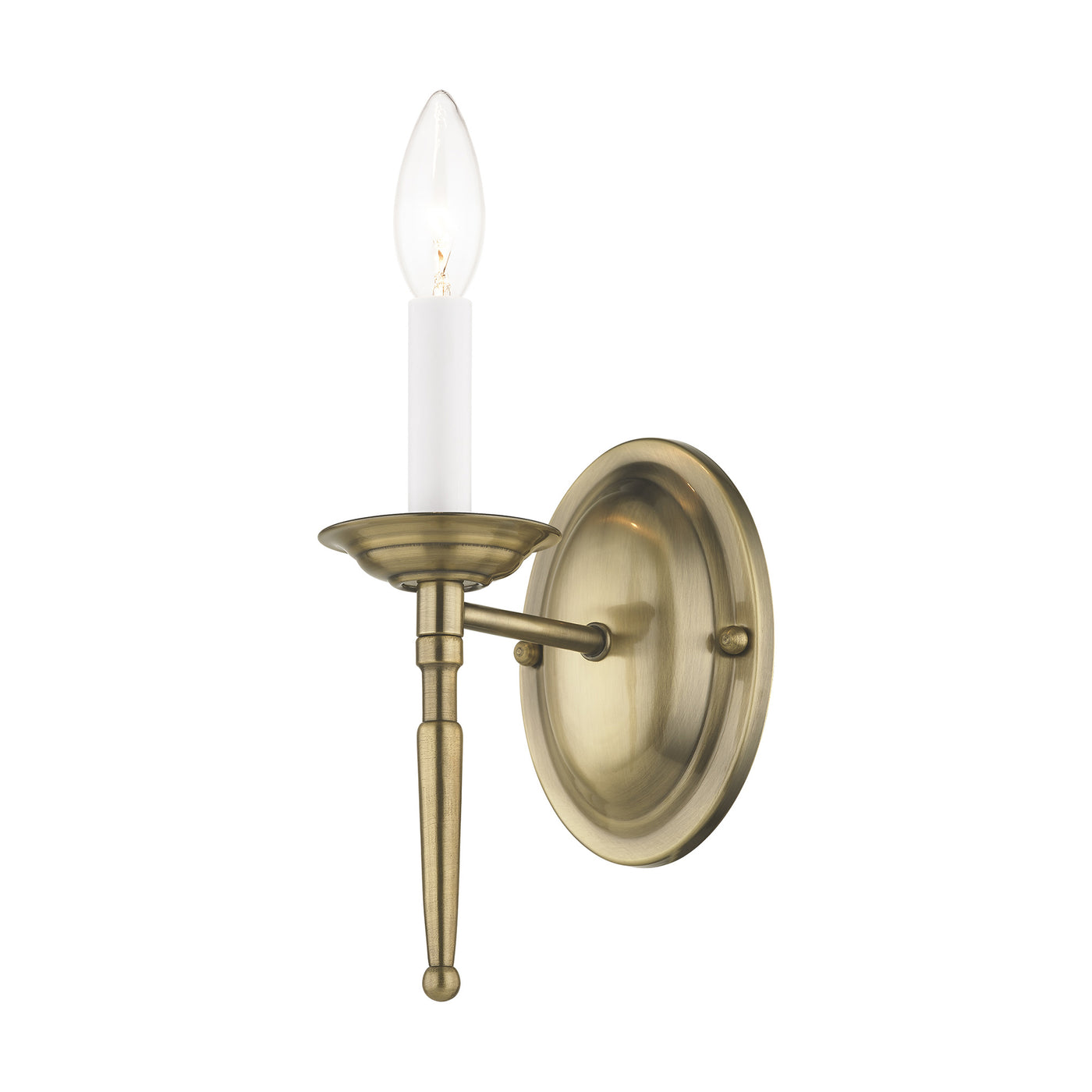 1 Light Antique Brass Wall Sconce Wall Sconce Livex