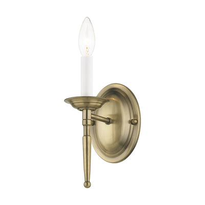 1 Light Antique Brass Wall Sconce Wall Sconce Livex