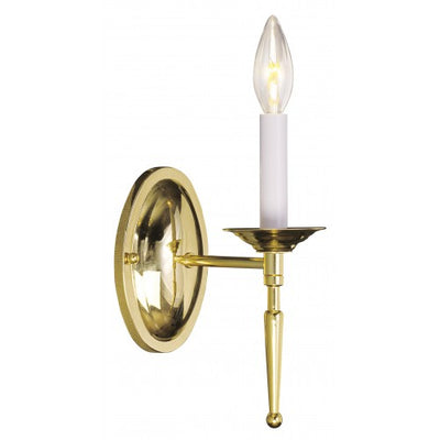 1 Light Polished Brass Wall Sconce Wall Sconce Livex