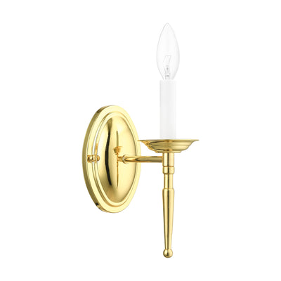 1 Light Polished Brass Wall Sconce Wall Sconce Livex