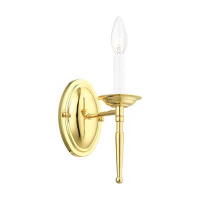 1 Light Polished Brass Wall Sconce Wall Sconce Livex