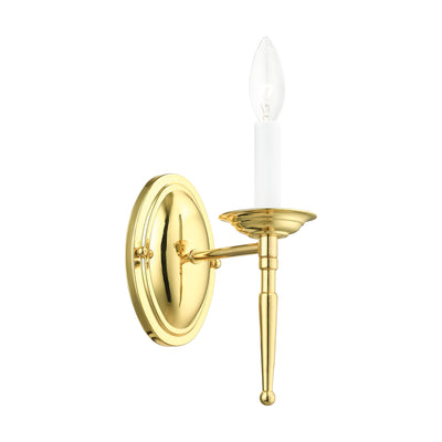 1 Light Polished Brass Wall Sconce Wall Sconce Livex