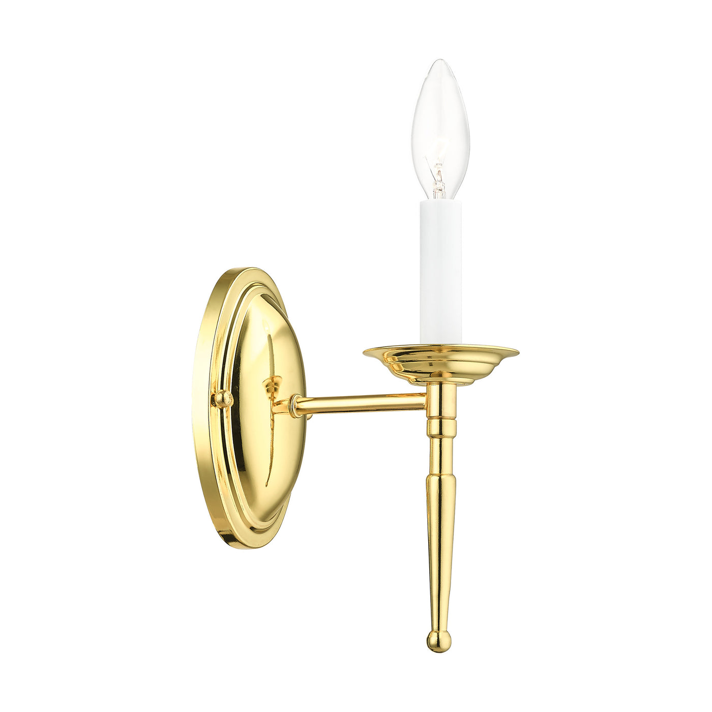 1 Light Polished Brass Wall Sconce Wall Sconce Livex