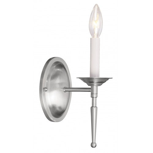 1 Light Brushed Nickel Wall Sconce Wall Sconce Livex