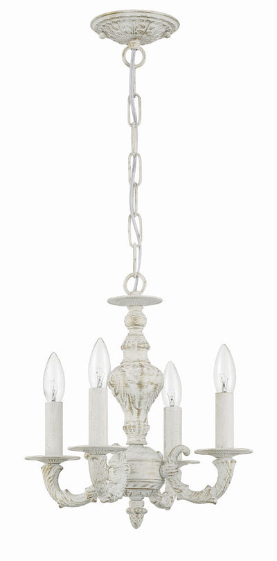 Paris Market 4 Light Antique White Mini Chandelier Chandelier Crystorama