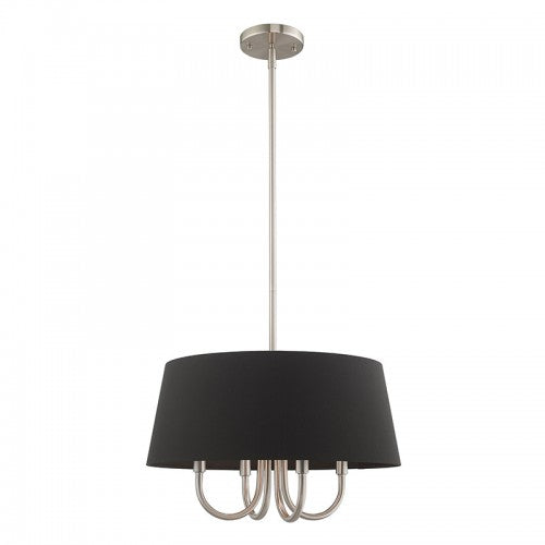 4 Light Brushed Nickel Pendant Chandelier Chandelier Livex
