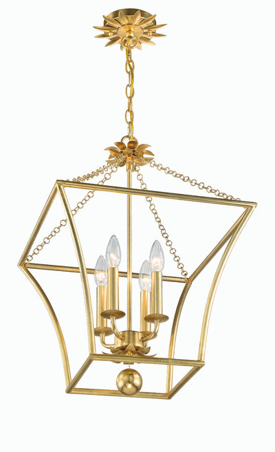 Broche 3 Light Antique Gold Mini Chandelier Chandelier Crystorama