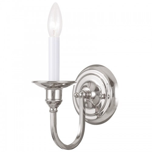 1 Light Polished Nickel Wall Sconce Wall Sconce Livex