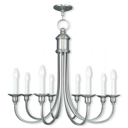 8 Light Brushed Nickel Chandelier Chandelier Livex