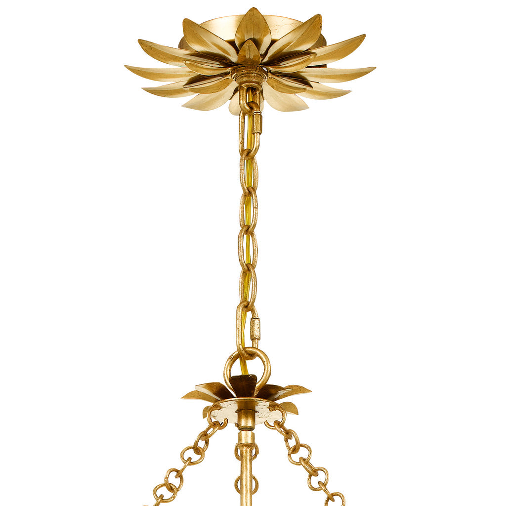 Broche 8 Light Antique Gold Chandelier Chandelier Crystorama