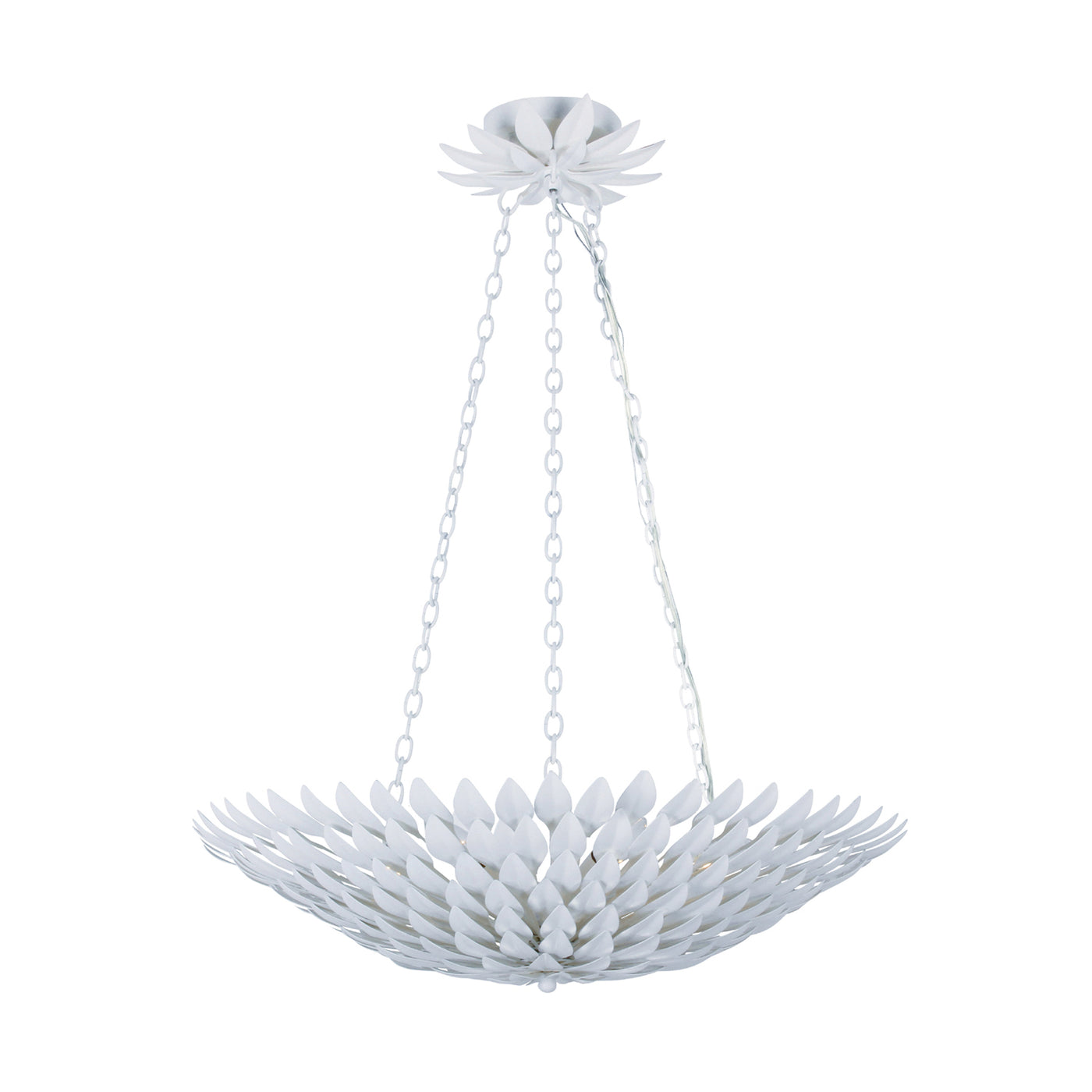 Broche 6 Light Matte White Chandelier Chandelier Crystorama