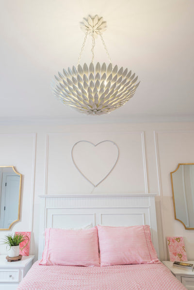 Broche 6 Light Matte White Chandelier Chandelier Crystorama