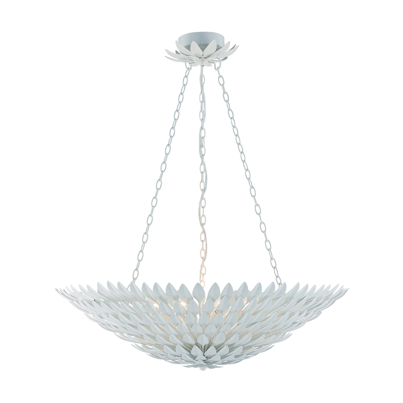 Broche 8 Light Matte White Chandelier Chandelier Crystorama