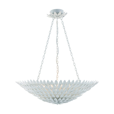 Broche 8 Light Matte White Chandelier Chandelier Crystorama