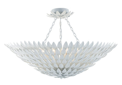 Broche 8 Light Matte White Chandelier Chandelier Crystorama