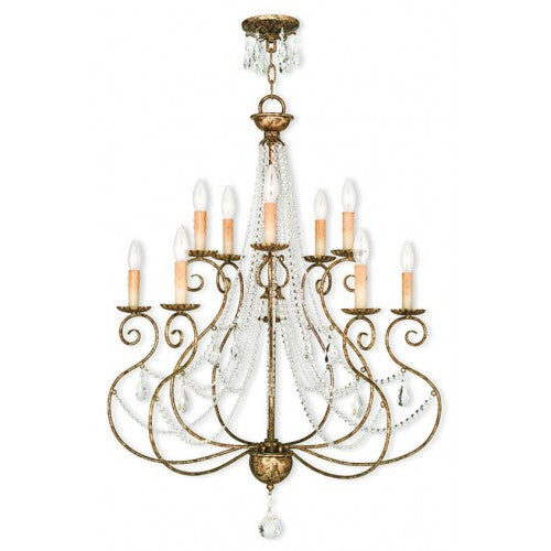 5 Light + 5 Light European Bronze Chandelier Chandelier Livex