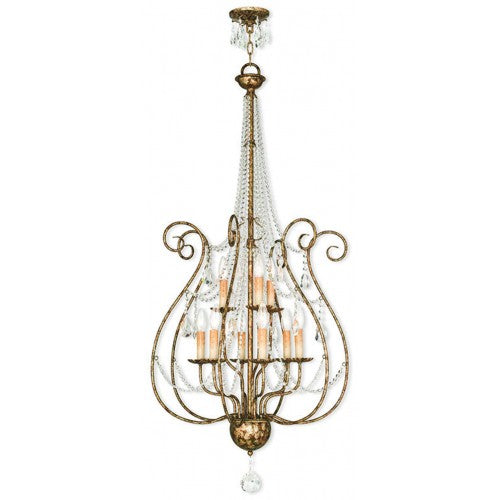 6 Light + 3 Light European Bronze Foyer Chandelier Chandelier Livex