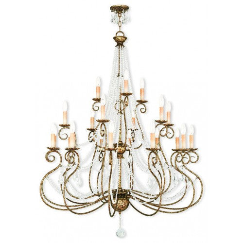 21 Light European Bronze Foyer Chandelier Chandelier Livex