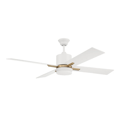 52" Teana in White/Satin Brass w/ White Blades Ceiling Fan CRAFTMADE