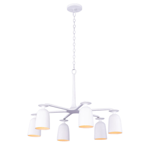 Gabardine 6 Lt Chandelier Chandelier Kalco