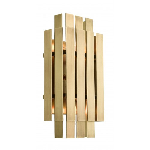 2 Light Natural Brass ADA Wall Sconce Wall Sconce Livex