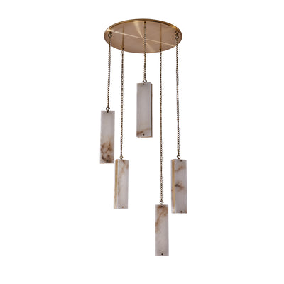 Vertical Five Drop LED Pendant Pendant Kalco