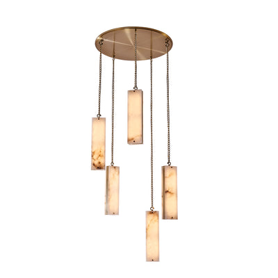 Vertical Five Drop LED Pendant Pendant Kalco