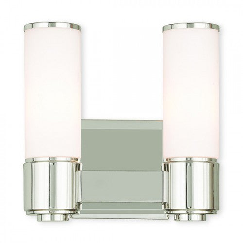 2 Light Polished Nickel Wall Sconce/ Bath Light Wall Sconce Livex