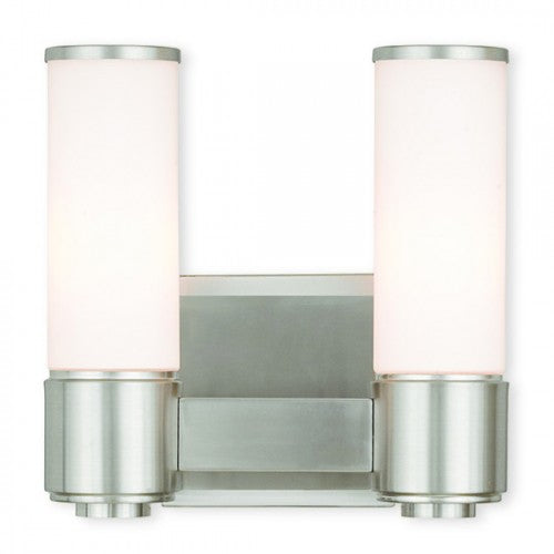 2 Light Brushed Nickel Wall Sconce/ Bath Light Wall Sconce Livex