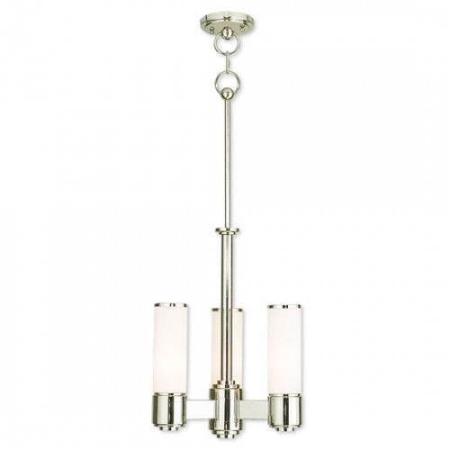 3 Light Polished Nickel Chandelier Chandelier Livex