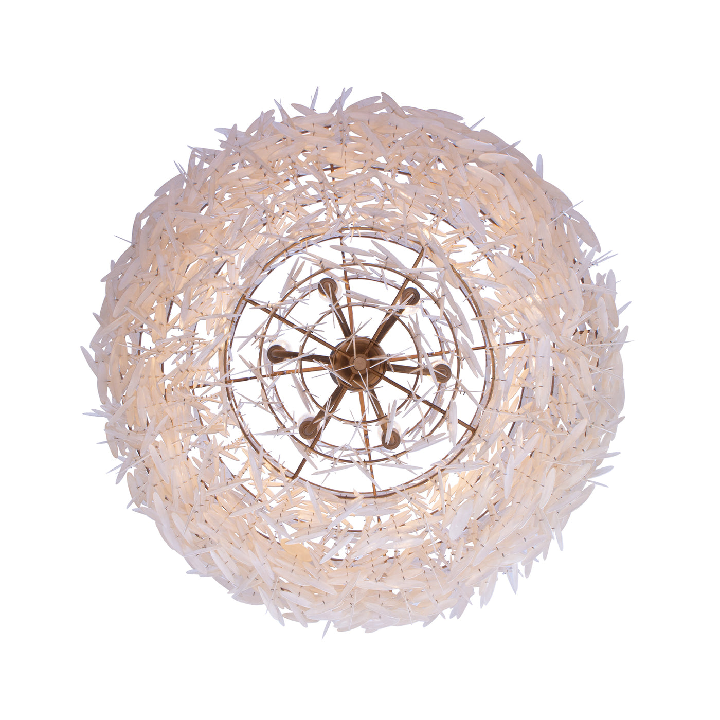 Sphere 28" Capiz Pendant Pendant Kalco