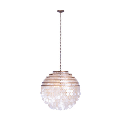 Sphere 28" Capiz Pendant Pendant Kalco