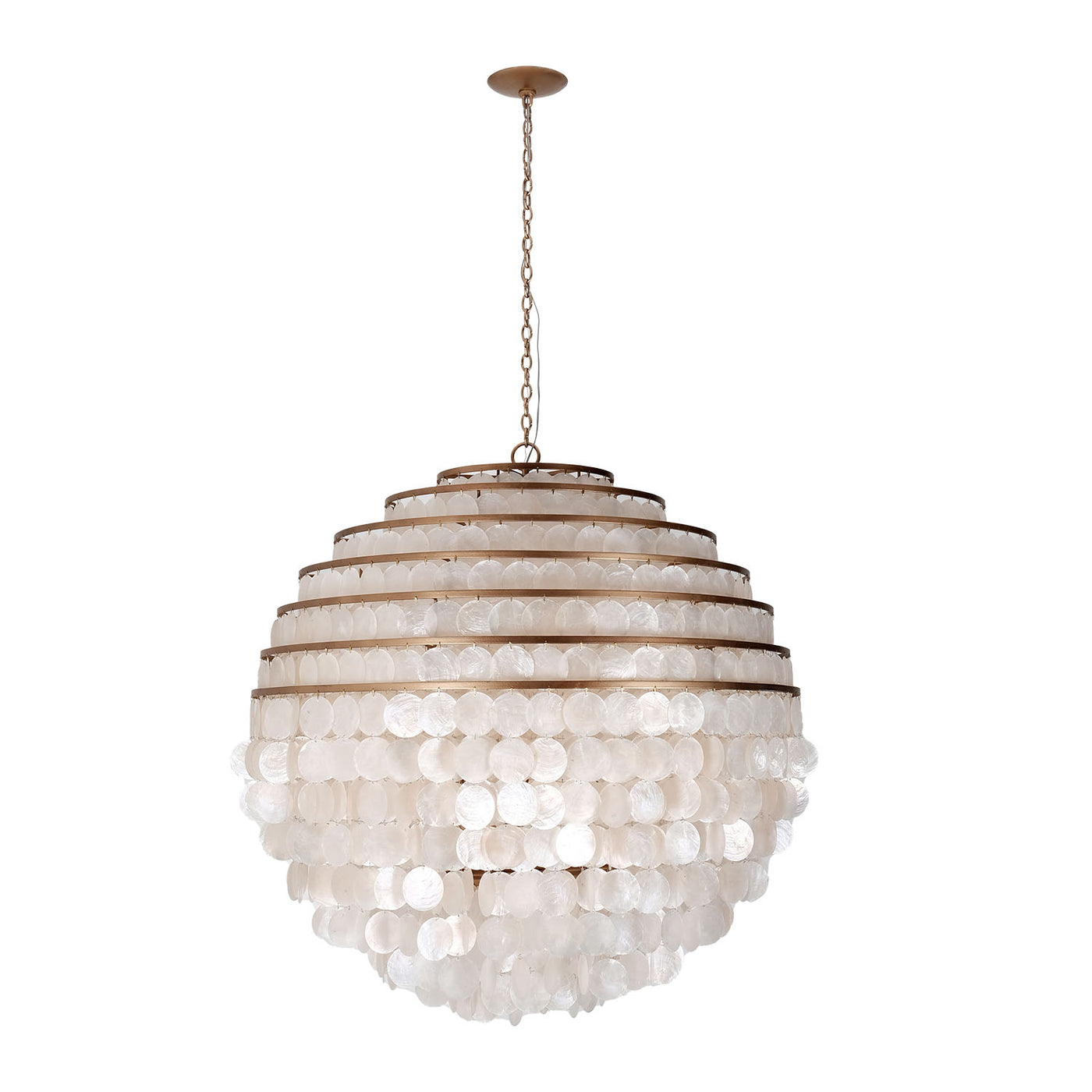 Sphere 36" Capiz Pendant Pendant Kalco