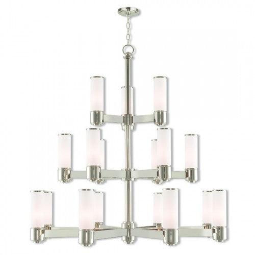 17 Light Polished Nickel Foyer Chandelier Chandelier Livex