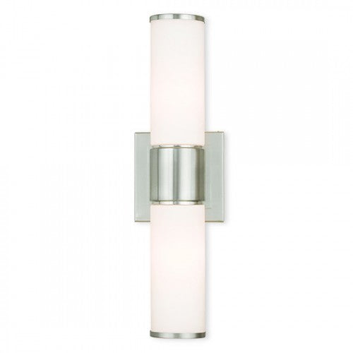 2 Light Brushed Nickel Wall Sconce/ Bath Light Wall Sconce Livex