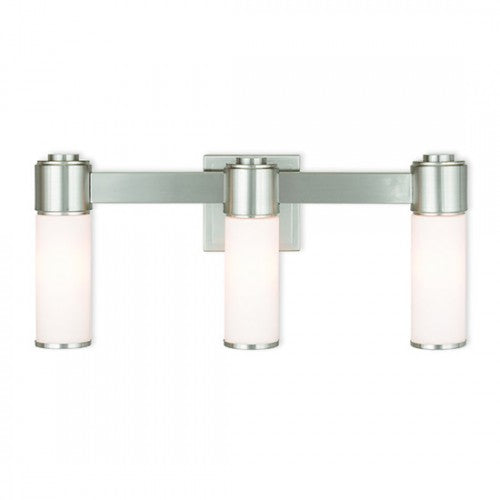 3 Light Brushed Nickel Wall Sconce/ Bath Light Wall Sconce Livex