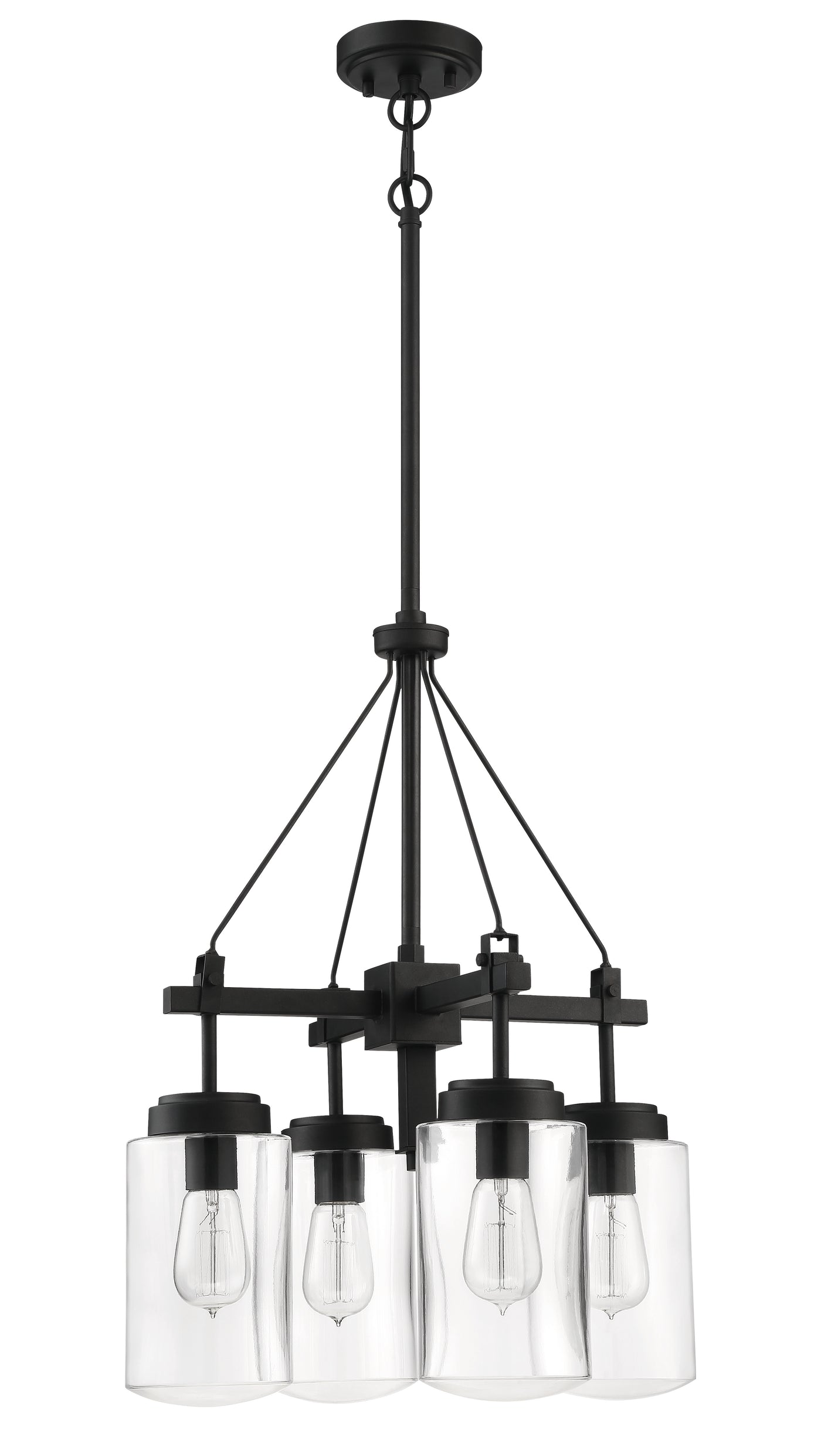 Crosspoint 4 Light Outdoor Chandelier Espresso Exterior Craftmade