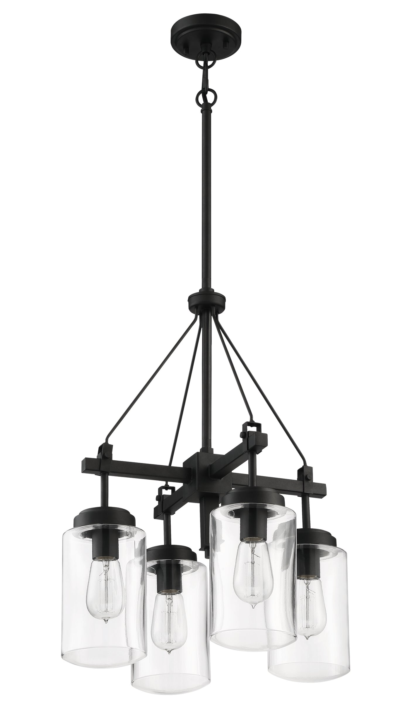 Crosspoint 4 Light Outdoor Chandelier Espresso Exterior Craftmade