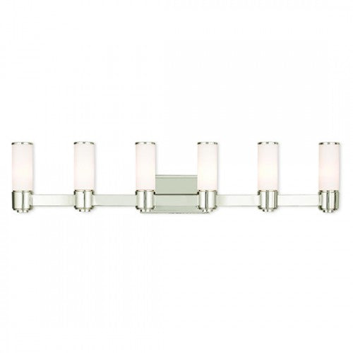 6 Light Polished Nickel Wall Sconce/ Bath Light Wall Sconce Livex