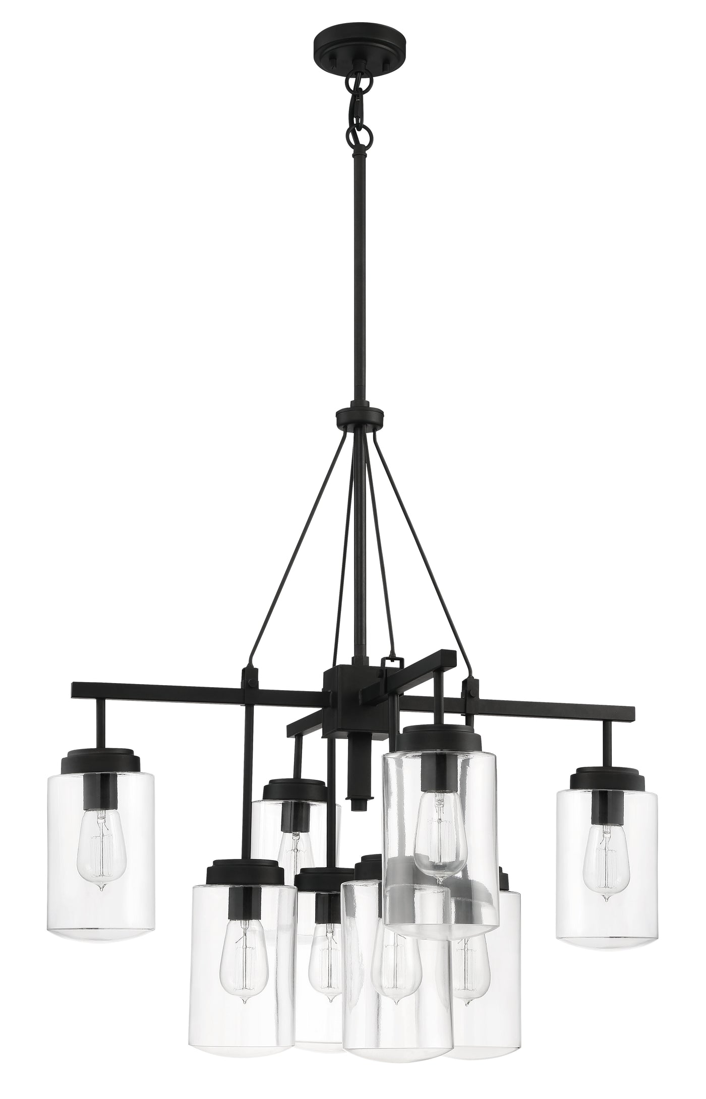 Crosspoint 8 Light Outdoor Chandelier Espresso Exterior Craftmade