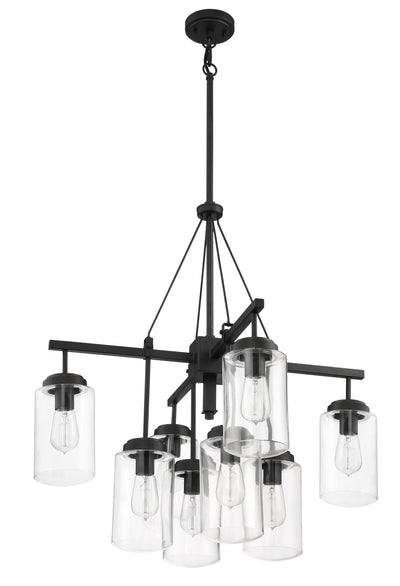 Crosspoint 8 Light Outdoor Chandelier Espresso Exterior Craftmade