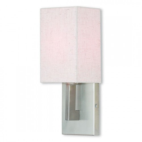1 Light Brushed Nickel Wall Sconce Wall Sconce Livex