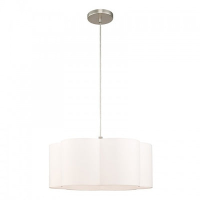 1 Light Brushed Nickel Pendant Pendant Livex