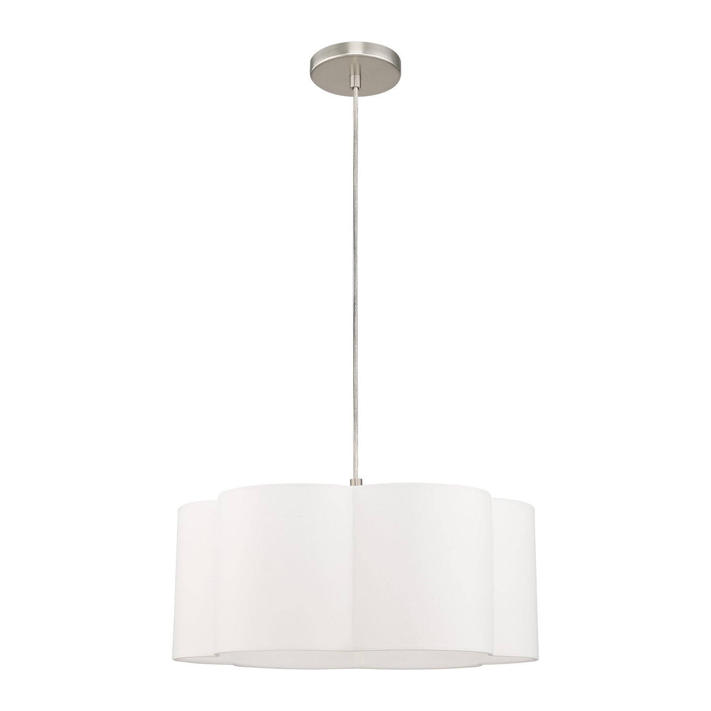 1 Light Brushed Nickel Pendant Pendant Livex