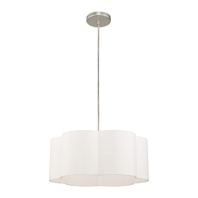 1 Light Brushed Nickel Pendant Pendant Livex