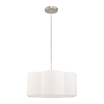 1 Light Brushed Nickel Pendant Pendant Livex