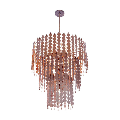 Pelt Leather 3 Tier Chandelier Chandelier Kalco