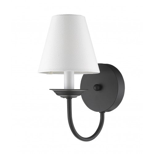 1 Light Black Wall Sconce Wall Sconce Livex