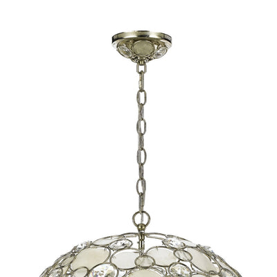 Palla 6 Light Antique Silver Sphere Chandelier Chandelier Crystorama